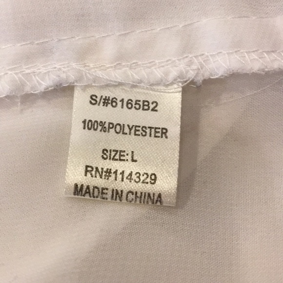 Poetry white soft sleeveless blouse, Large - Picture 2 of 3